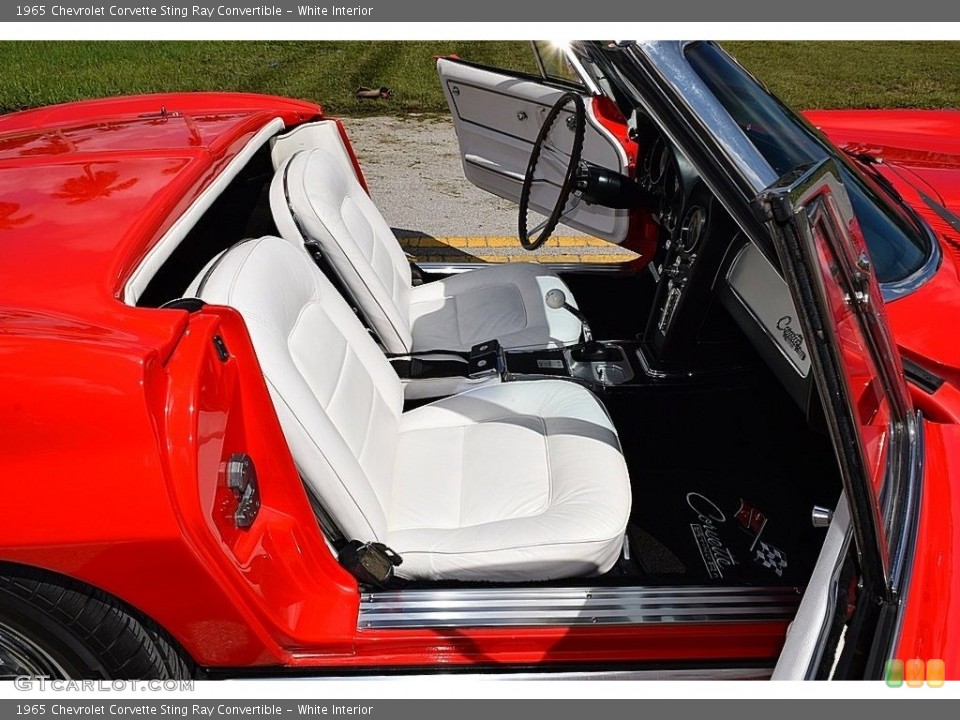 White Interior Front Seat for the 1965 Chevrolet Corvette Sting Ray Convertible #139721493