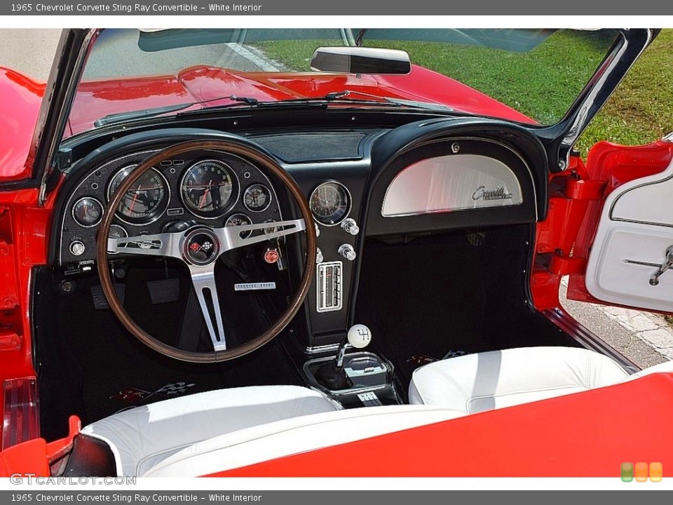 White Interior Dashboard for the 1965 Chevrolet Corvette Sting Ray Convertible #139721538