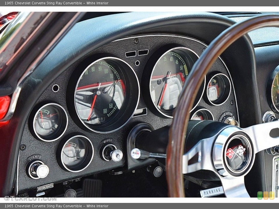 White Interior Gauges for the 1965 Chevrolet Corvette Sting Ray Convertible #139721604