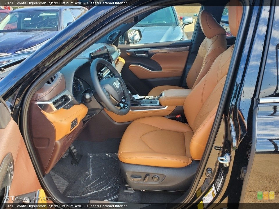 Glazed Caramel Interior Photo for the 2021 Toyota Highlander Hybrid Platinum AWD #139722811