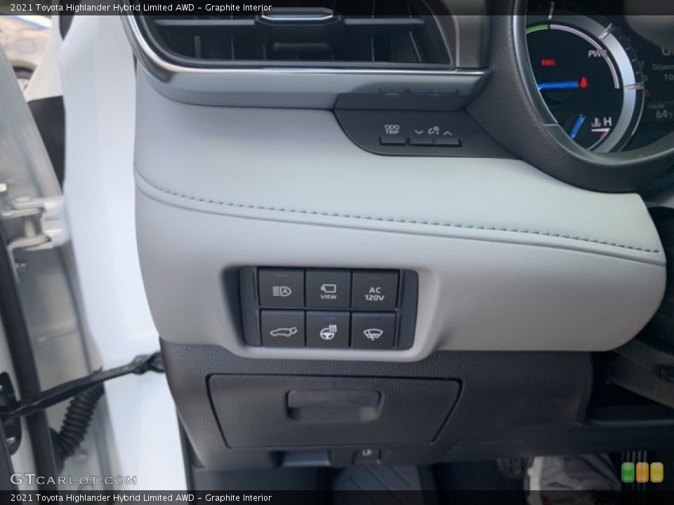 Graphite Interior Controls for the 2021 Toyota Highlander Hybrid Limited AWD #139722978