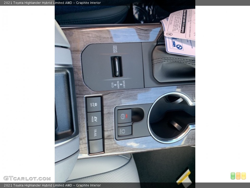 Graphite Interior Controls for the 2021 Toyota Highlander Hybrid Limited AWD #139723194