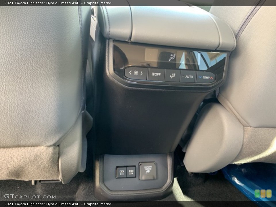 Graphite Interior Controls for the 2021 Toyota Highlander Hybrid Limited AWD #139723347