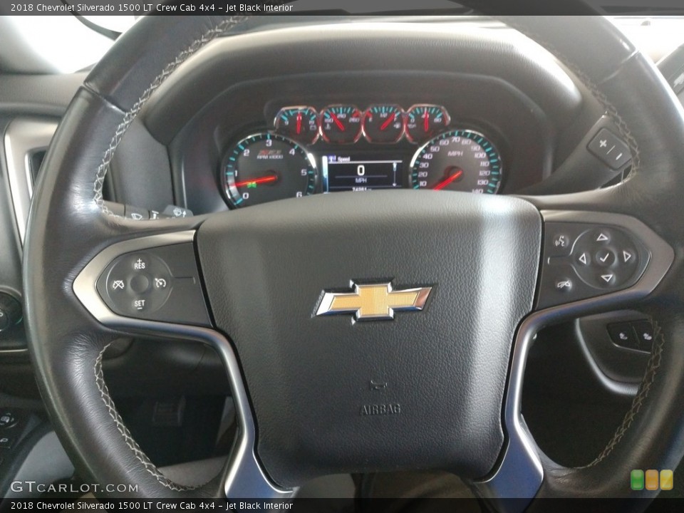 Jet Black Interior Steering Wheel for the 2018 Chevrolet Silverado 1500 LT Crew Cab 4x4 #139723488