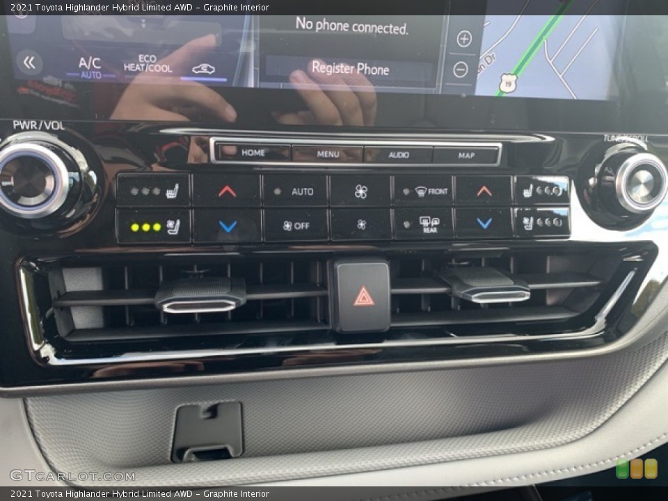 Graphite Interior Controls for the 2021 Toyota Highlander Hybrid Limited AWD #139723780