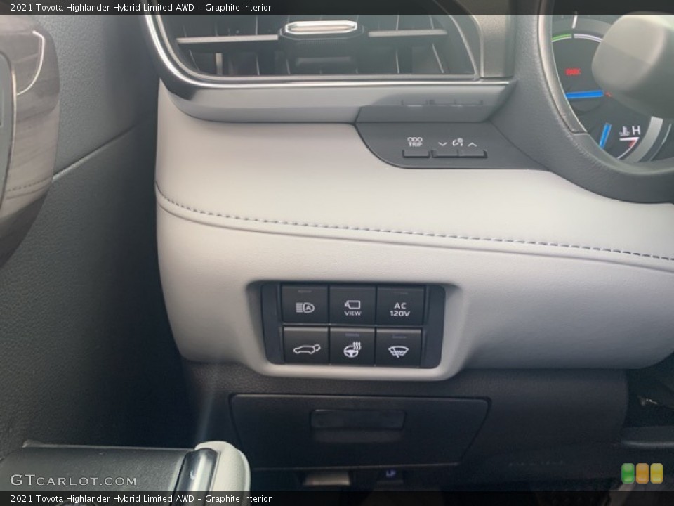 Graphite Interior Controls for the 2021 Toyota Highlander Hybrid Limited AWD #139723827