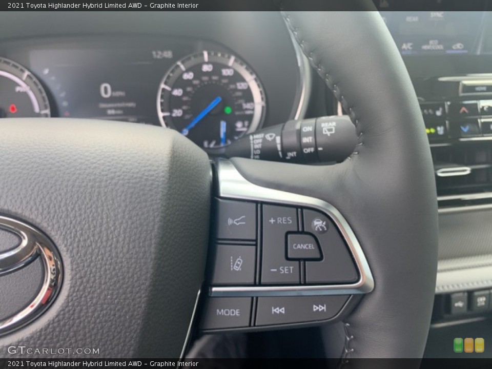 Graphite Interior Steering Wheel for the 2021 Toyota Highlander Hybrid Limited AWD #139723872