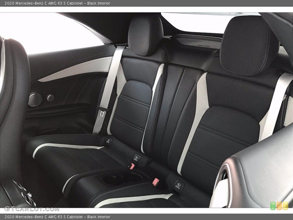Black Interior Rear Seat for the 2020 Mercedes-Benz C AMG 63 S Cabriolet #139725706