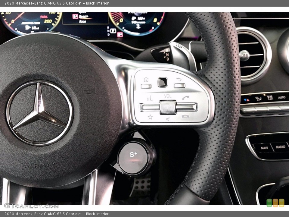 Black Interior Steering Wheel for the 2020 Mercedes-Benz C AMG 63 S Cabriolet #139725807