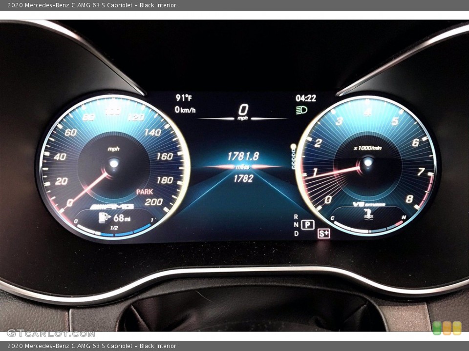 Black Interior Gauges for the 2020 Mercedes-Benz C AMG 63 S Cabriolet #139725834
