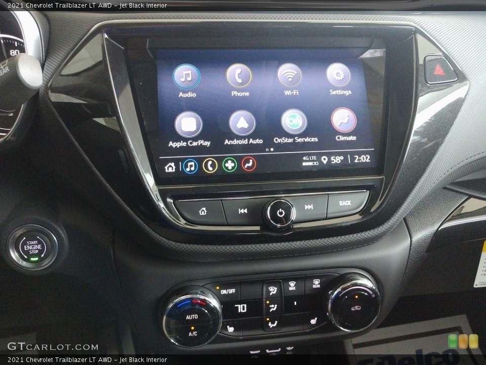Jet Black Interior Controls for the 2021 Chevrolet Trailblazer LT AWD #139726080