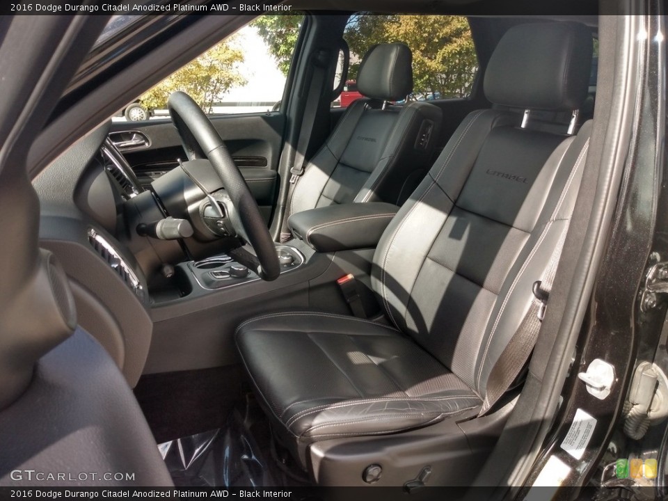 Black Interior Front Seat for the 2016 Dodge Durango Citadel Anodized Platinum AWD #139726239
