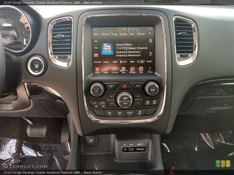 Black Interior Controls for the 2016 Dodge Durango Citadel Anodized Platinum AWD #139726547