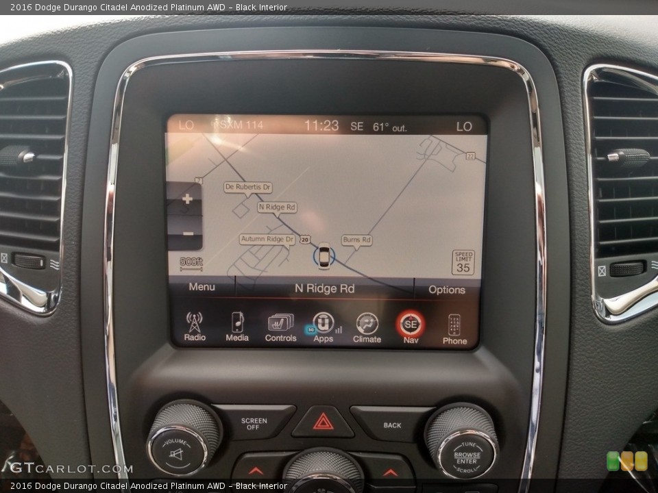 Black Interior Navigation for the 2016 Dodge Durango Citadel Anodized Platinum AWD #139726593