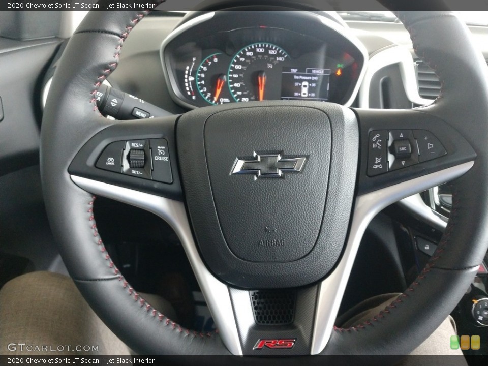 Jet Black Interior Steering Wheel for the 2020 Chevrolet Sonic LT Sedan #139726620