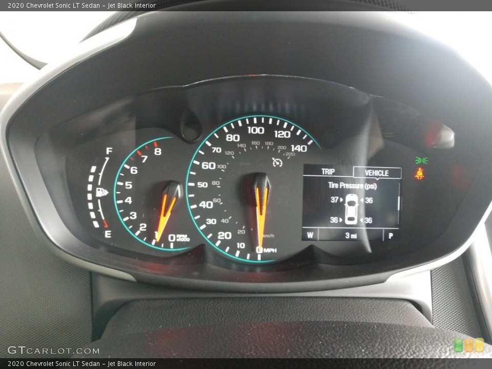 Jet Black Interior Gauges for the 2020 Chevrolet Sonic LT Sedan #139726686