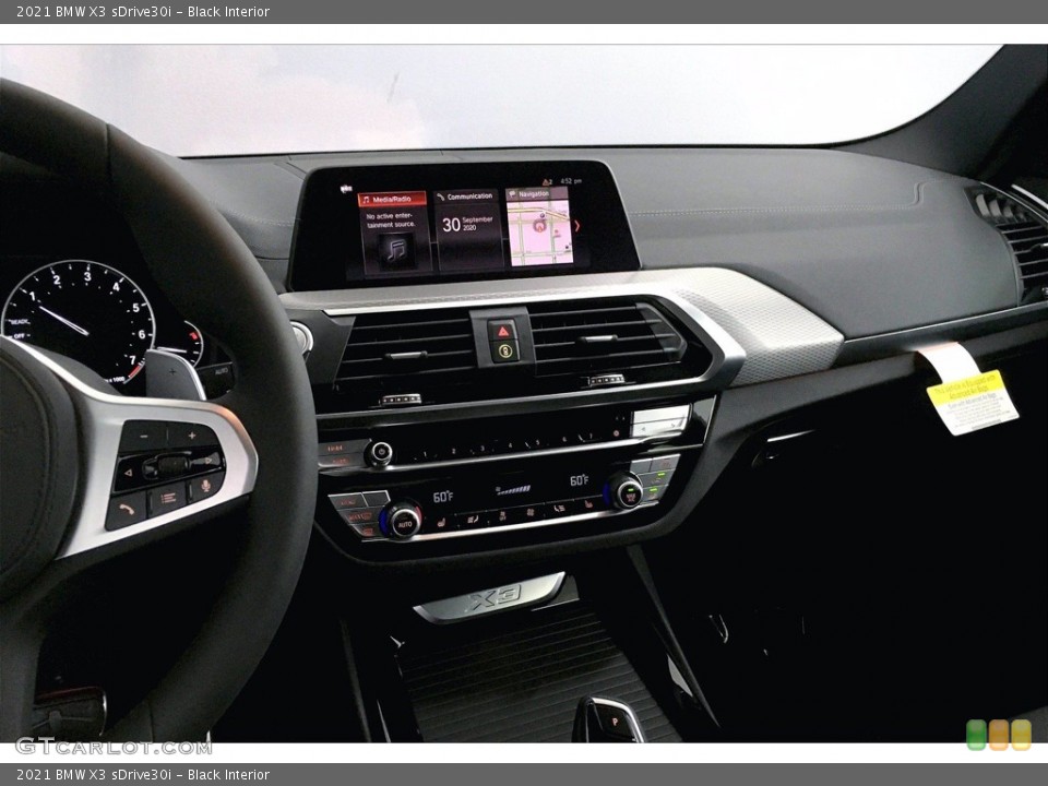 Black Interior Controls for the 2021 BMW X3 sDrive30i #139727205