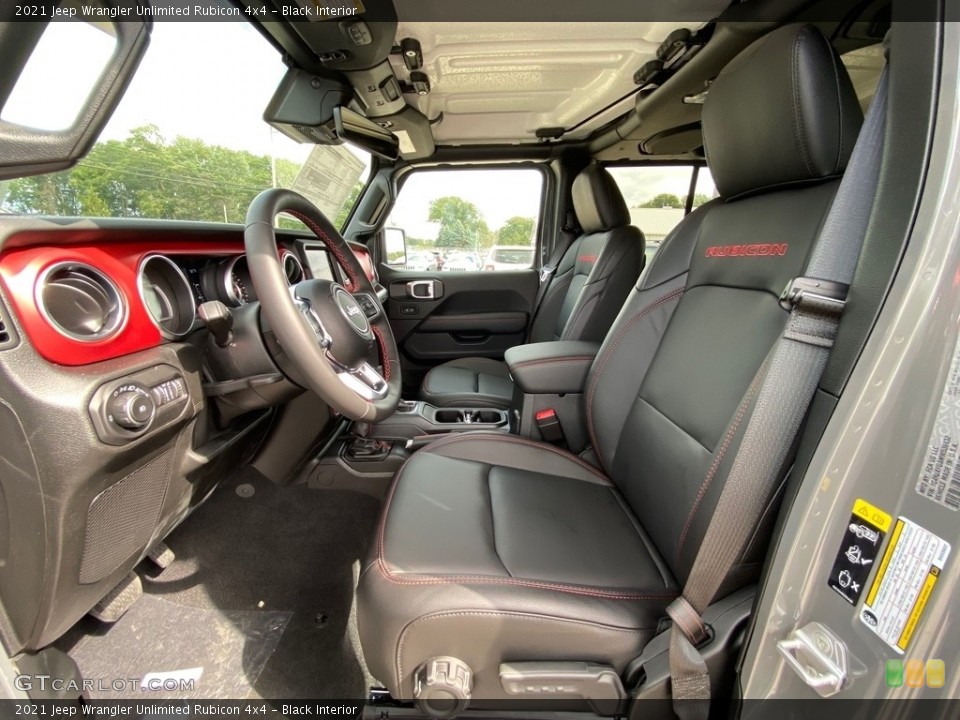 Black Interior Front Seat for the 2021 Jeep Wrangler Unlimited Rubicon 4x4 #139728723