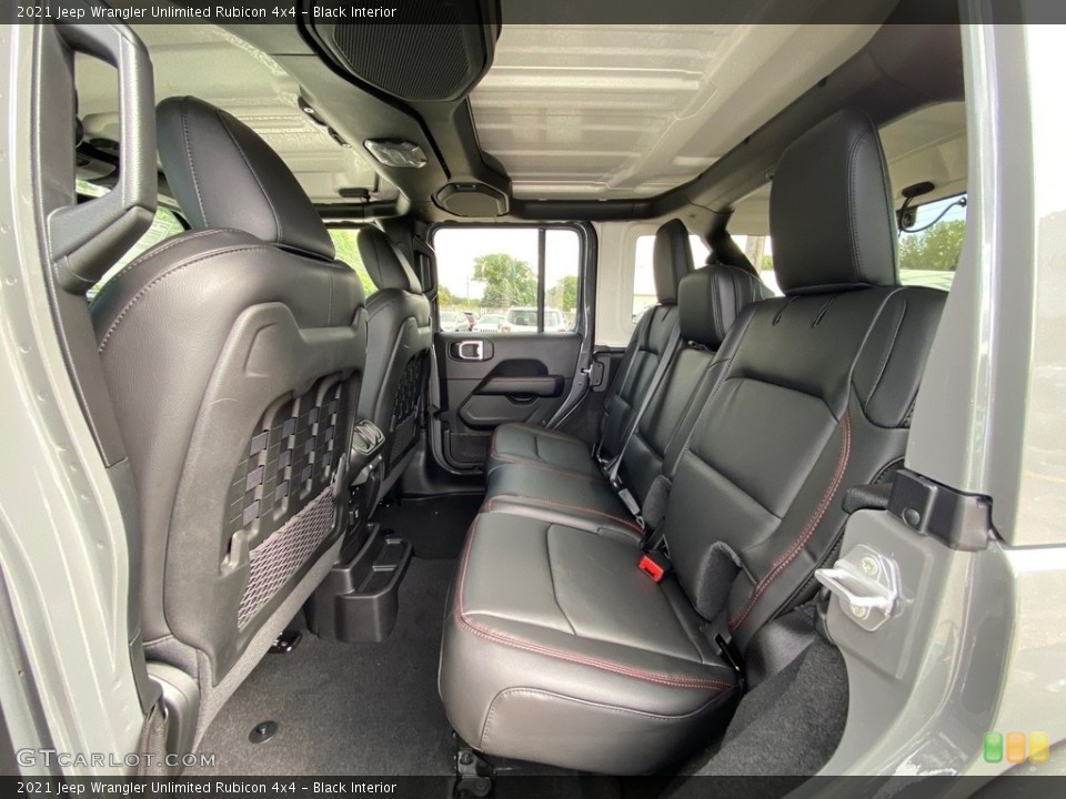 Black Interior Rear Seat for the 2021 Jeep Wrangler Unlimited Rubicon 4x4 #139728747