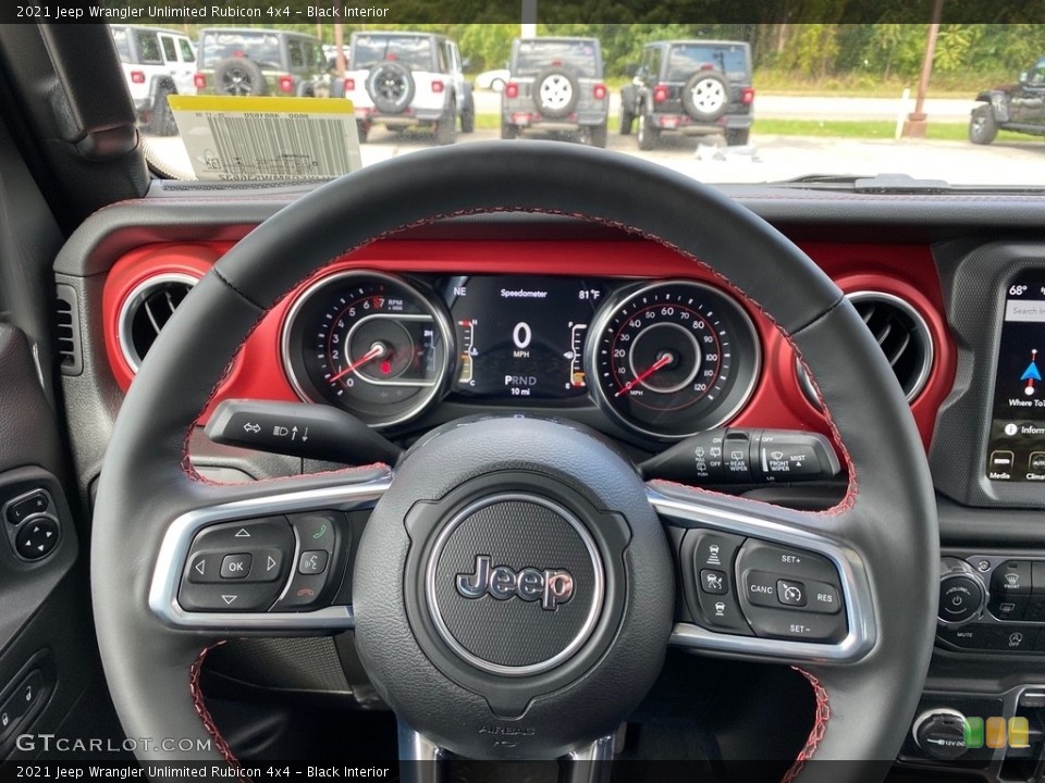 Black Interior Steering Wheel for the 2021 Jeep Wrangler Unlimited Rubicon 4x4 #139728801