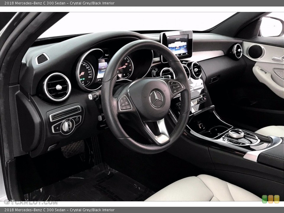 Crystal Grey/Black Interior Prime Interior for the 2018 Mercedes-Benz C 300 Sedan #139729272