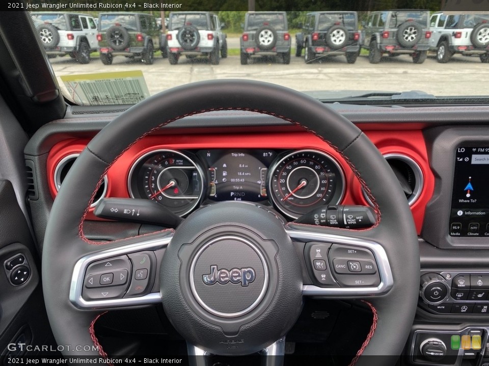 Black Interior Steering Wheel for the 2021 Jeep Wrangler Unlimited Rubicon 4x4 #139729647