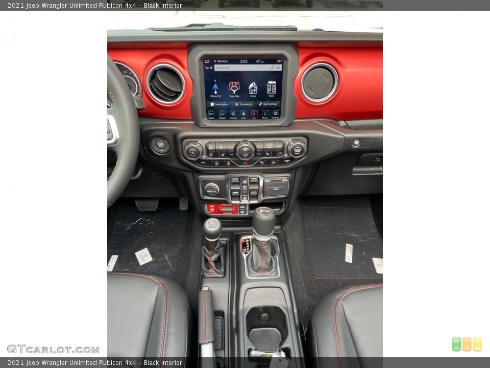 Black Interior Dashboard for the 2021 Jeep Wrangler Unlimited Rubicon 4x4 #139729668
