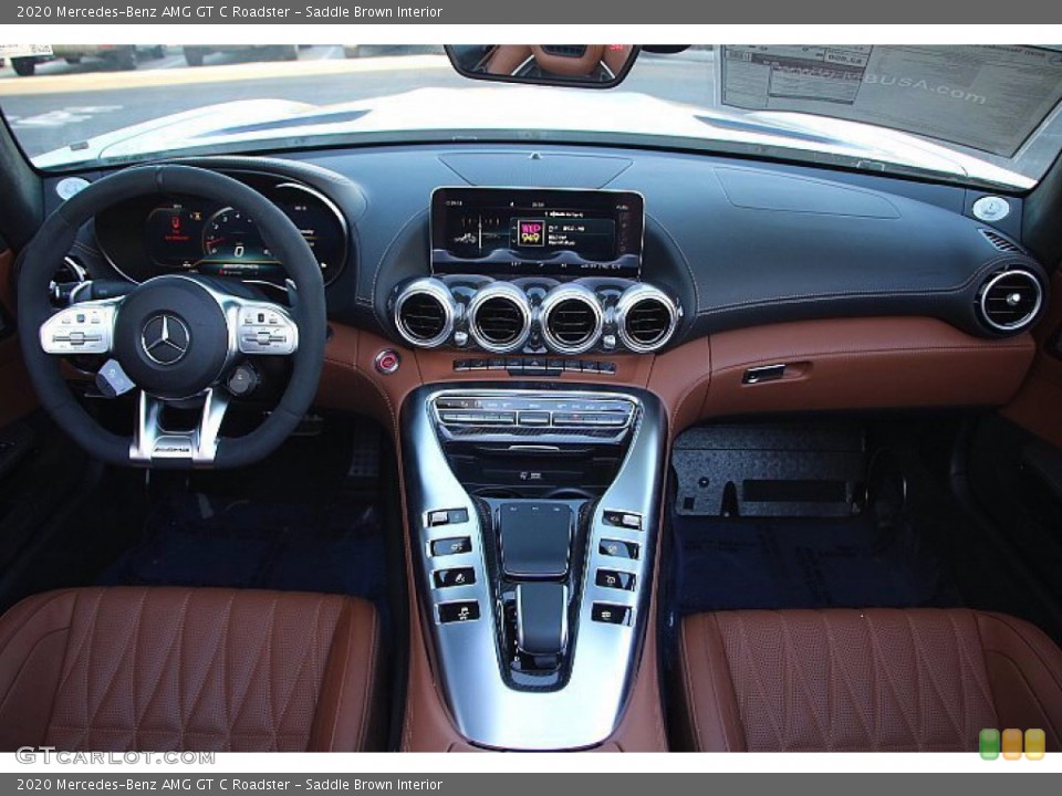 Saddle Brown Interior Dashboard for the 2020 Mercedes-Benz AMG GT C Roadster #139734687