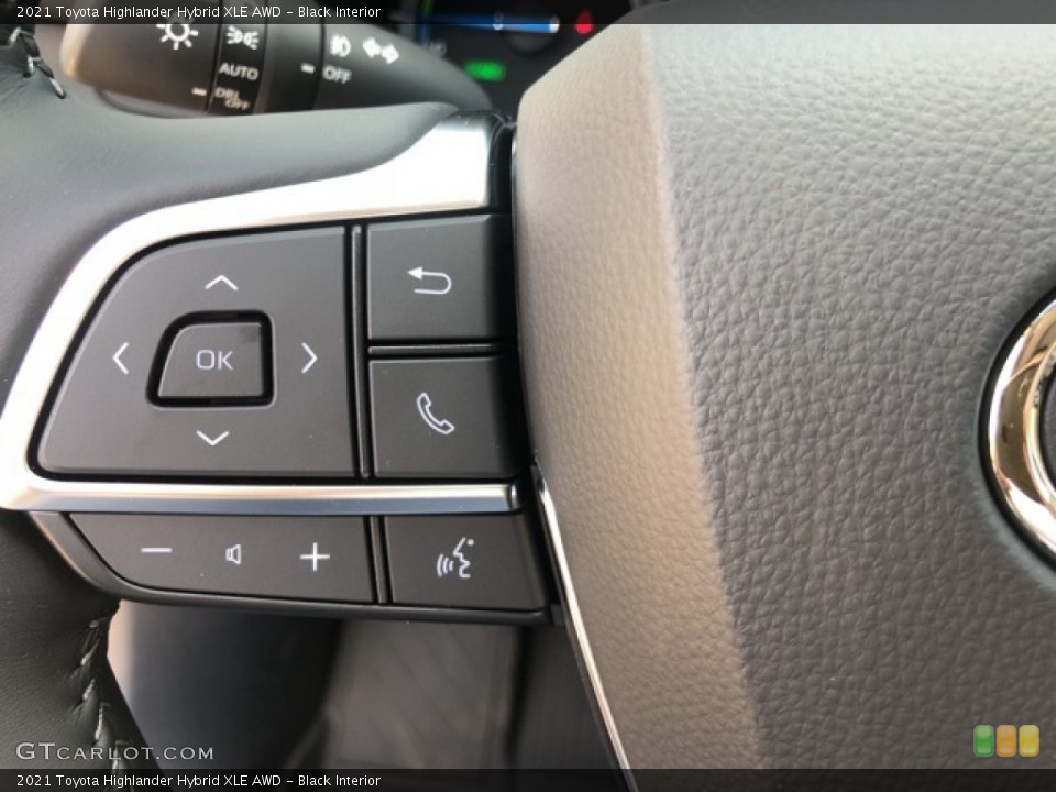 Black Interior Steering Wheel for the 2021 Toyota Highlander Hybrid XLE AWD #139735185