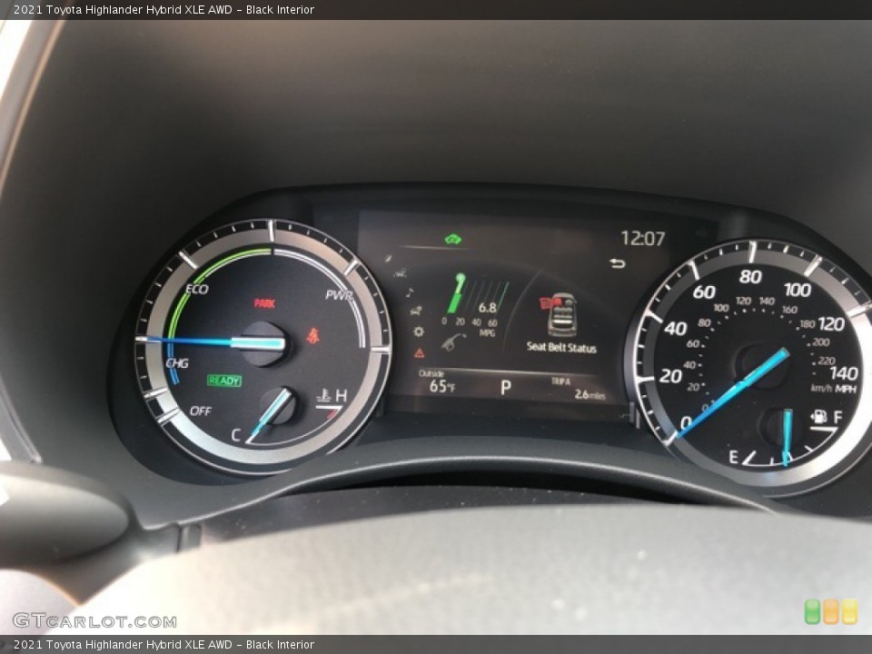 Black Interior Gauges for the 2021 Toyota Highlander Hybrid XLE AWD #139735239