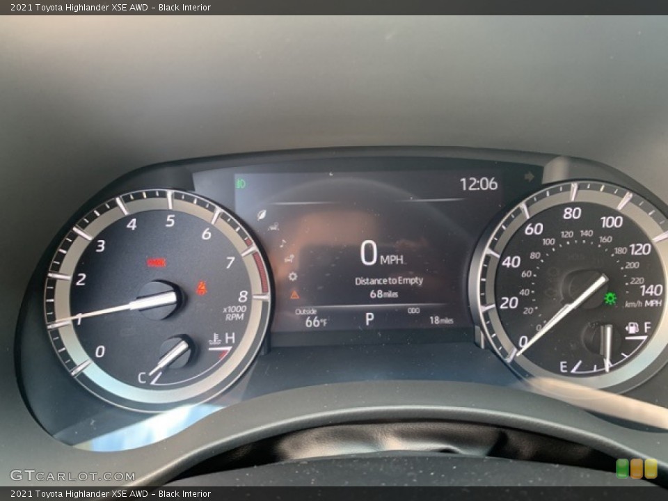 Black Interior Gauges for the 2021 Toyota Highlander XSE AWD #139737084