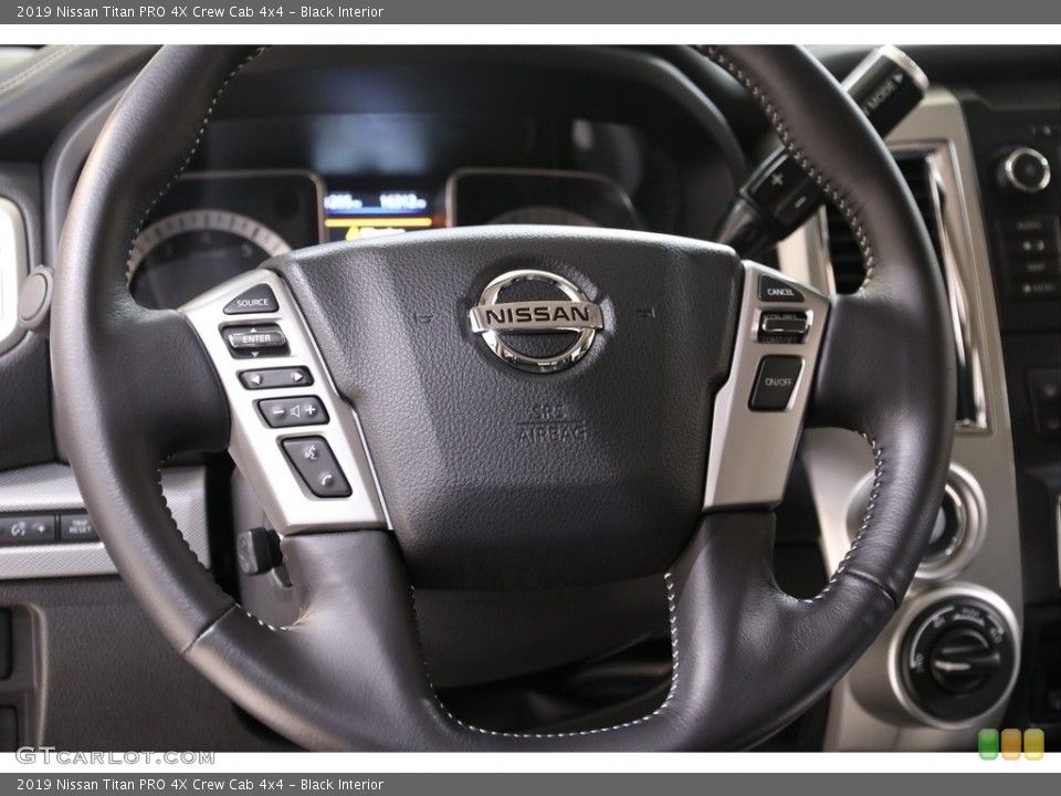 Black Interior Steering Wheel for the 2019 Nissan Titan PRO 4X Crew Cab 4x4 #139738655