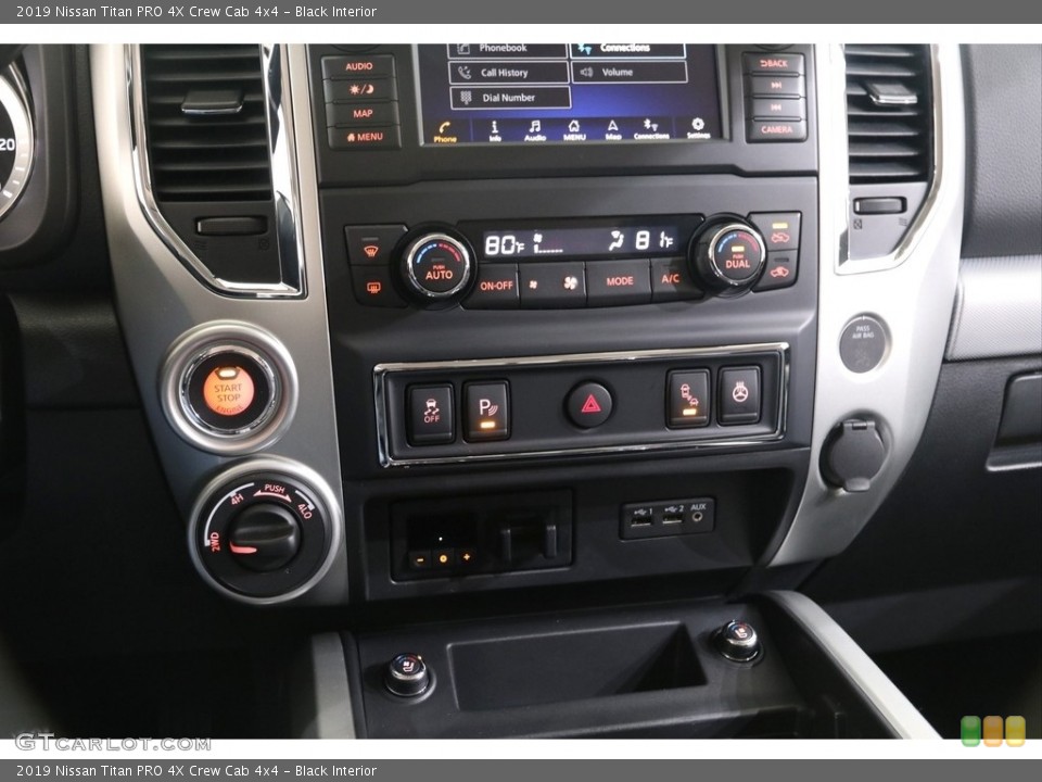 Black Interior Controls for the 2019 Nissan Titan PRO 4X Crew Cab 4x4 #139738784