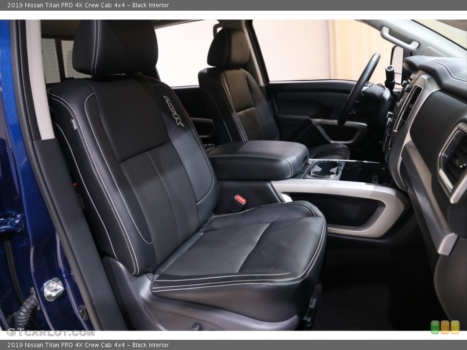 Black Interior Front Seat for the 2019 Nissan Titan PRO 4X Crew Cab 4x4 #139738830