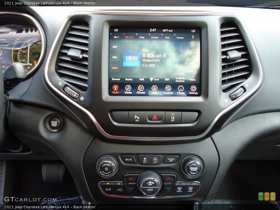 Black Interior Controls for the 2021 Jeep Cherokee Latitude Lux 4x4 #139738940