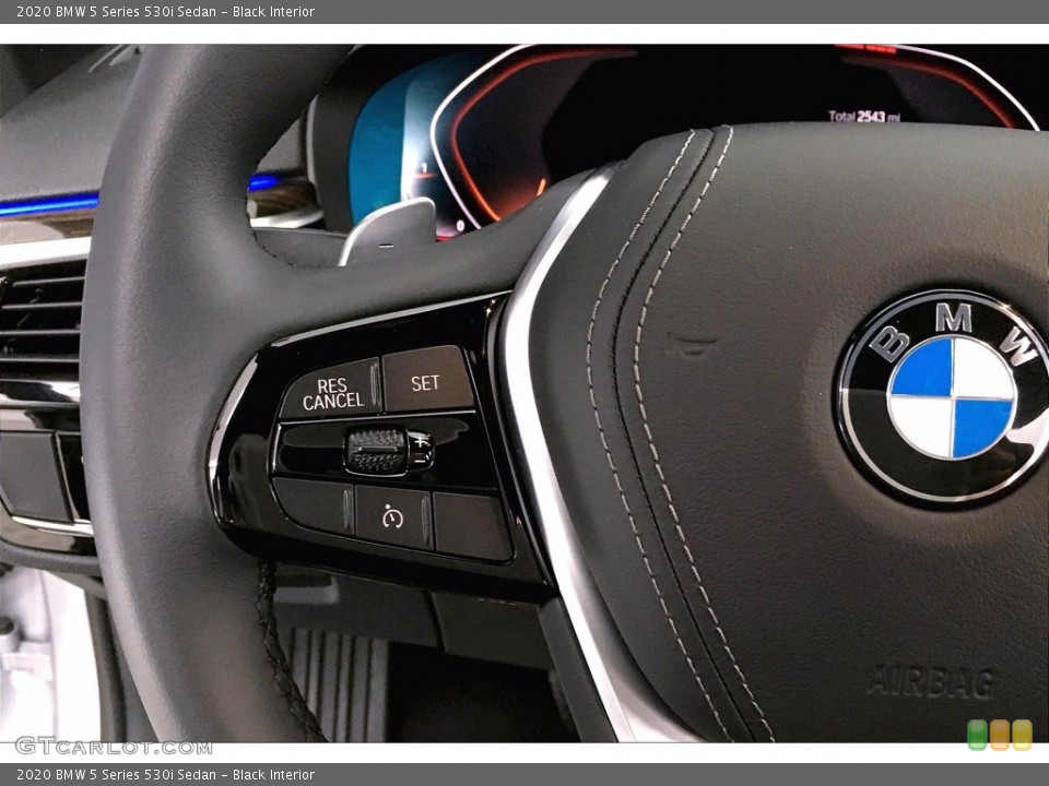 Black Interior Steering Wheel for the 2020 BMW 5 Series 530i Sedan #139739021