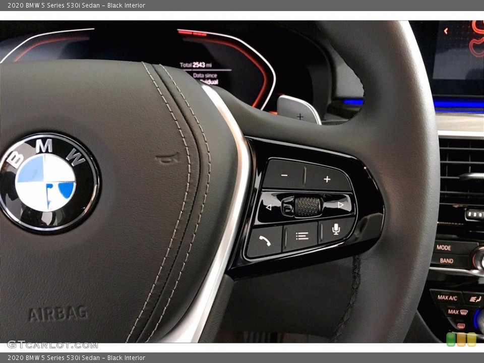 Black Interior Steering Wheel for the 2020 BMW 5 Series 530i Sedan #139739051
