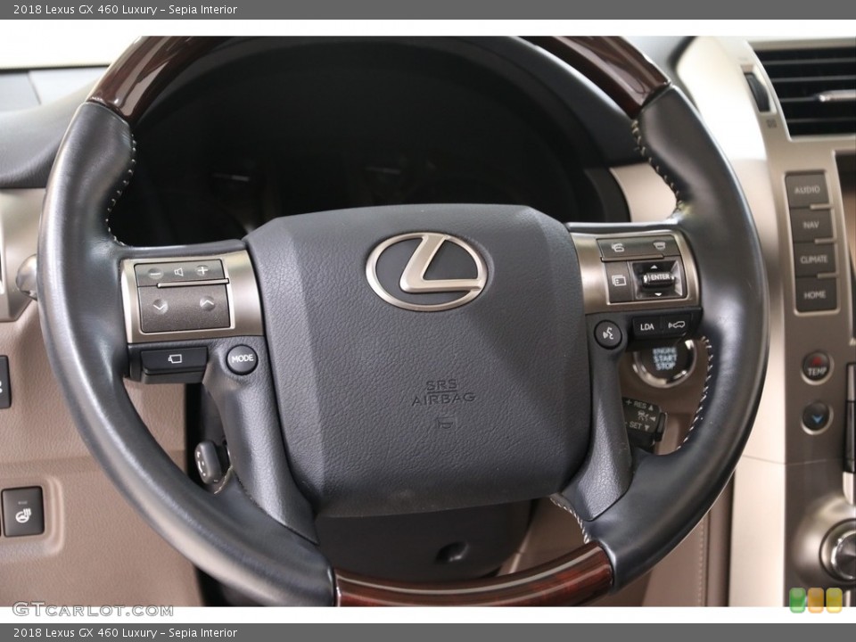 Sepia Interior Steering Wheel for the 2018 Lexus GX 460 Luxury #139739558