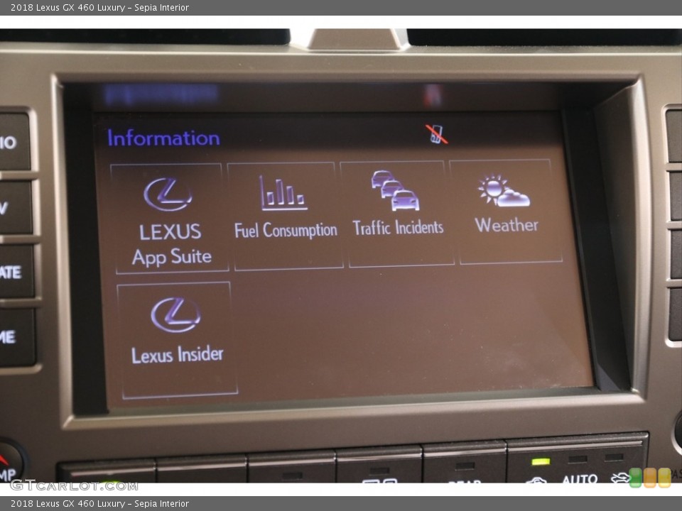 Sepia Interior Controls for the 2018 Lexus GX 460 Luxury #139739717