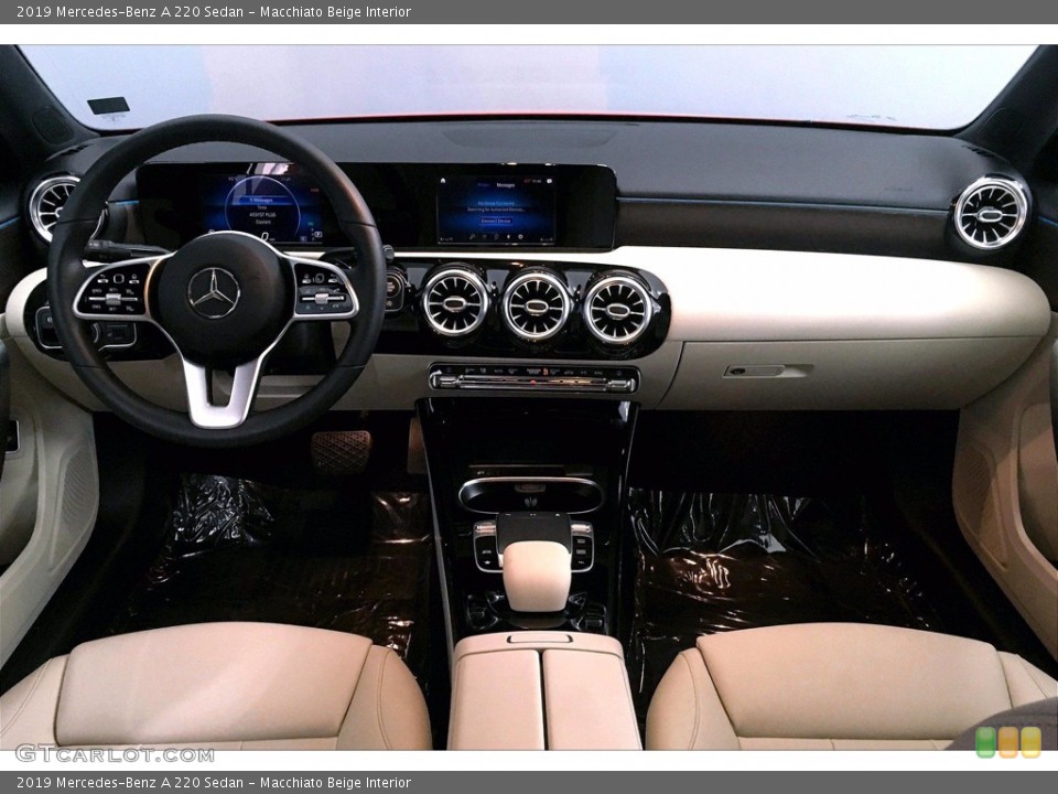Macchiato Beige Interior Dashboard for the 2019 Mercedes-Benz A 220 Sedan #139742345