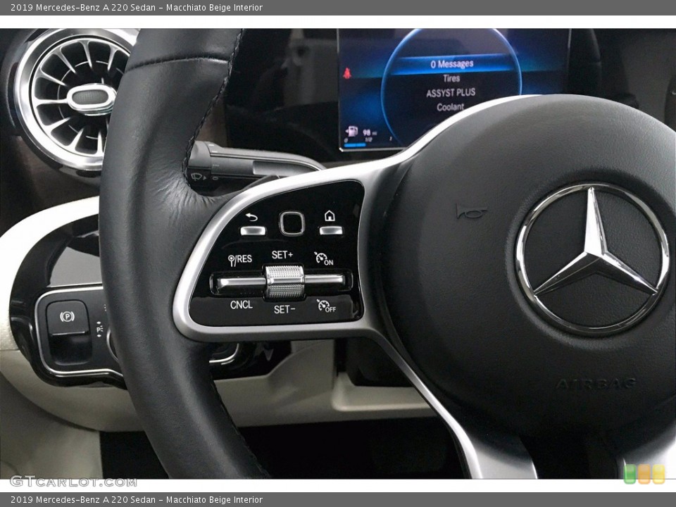 Macchiato Beige Interior Steering Wheel for the 2019 Mercedes-Benz A 220 Sedan #139742441