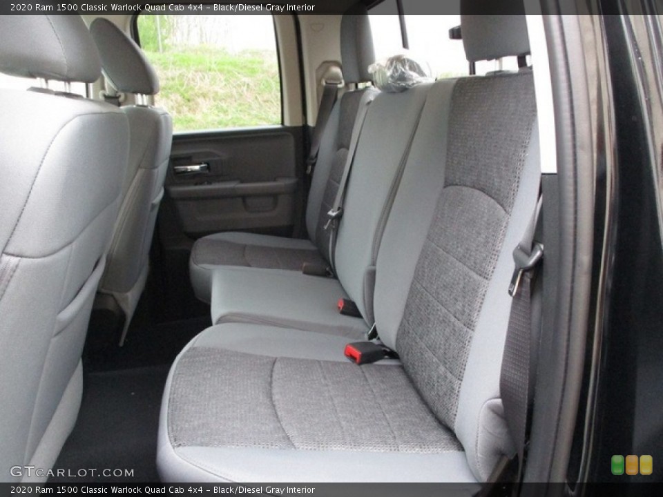 Black/Diesel Gray Interior Rear Seat for the 2020 Ram 1500 Classic Warlock Quad Cab 4x4 #139742747