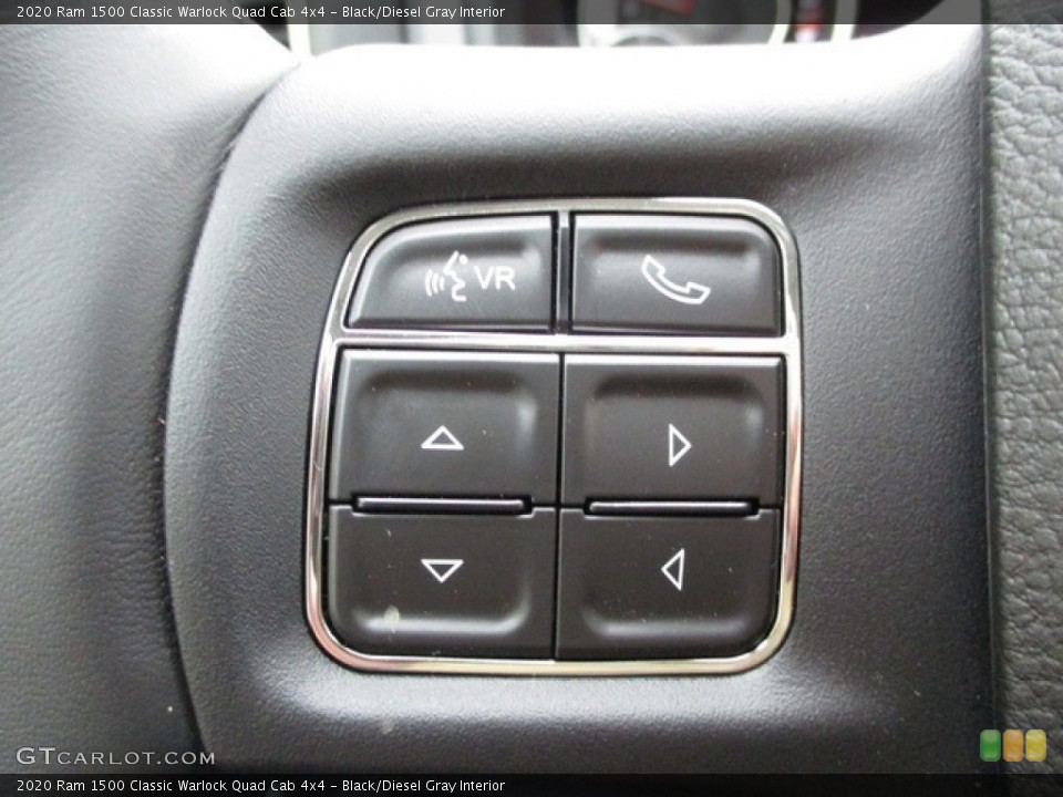 Black/Diesel Gray Interior Steering Wheel for the 2020 Ram 1500 Classic Warlock Quad Cab 4x4 #139742831