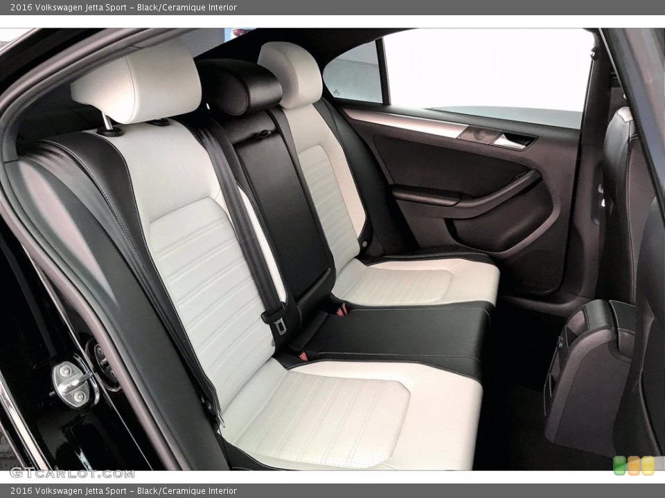 Black/Ceramique Interior Rear Seat for the 2016 Volkswagen Jetta Sport #139743279