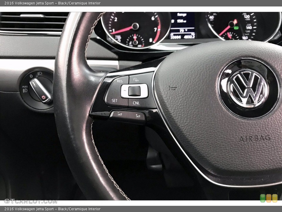 Black/Ceramique Interior Steering Wheel for the 2016 Volkswagen Jetta Sport #139743404