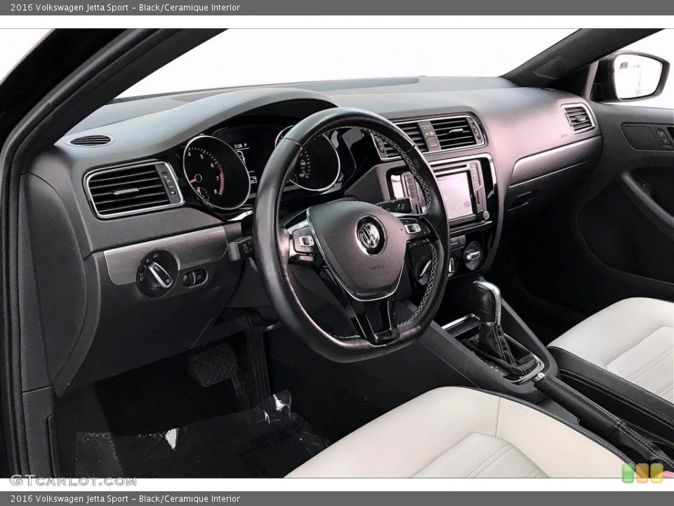 Black/Ceramique Interior Front Seat for the 2016 Volkswagen Jetta Sport #139743503