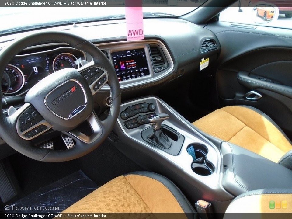 Black/Caramel Interior Photo for the 2020 Dodge Challenger GT AWD #139743593