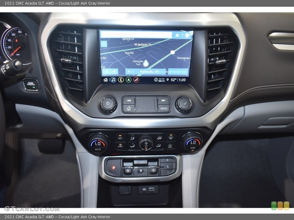Cocoa/Light Ash Gray Interior Navigation for the 2021 GMC Acadia SLT AWD #139745486