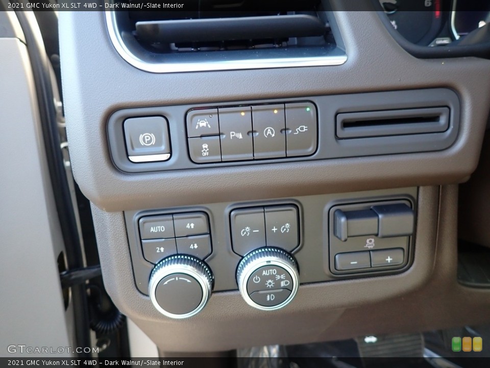 Dark Walnut/­Slate Interior Controls for the 2021 GMC Yukon XL SLT 4WD #139749497