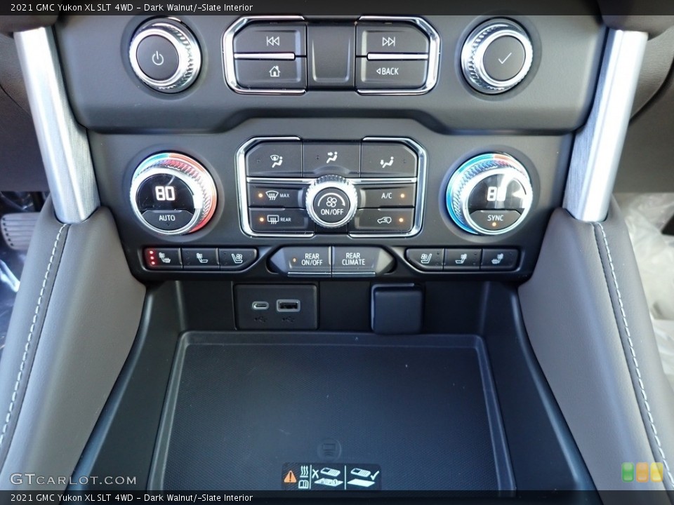 Dark Walnut/­Slate Interior Controls for the 2021 GMC Yukon XL SLT 4WD #139749632